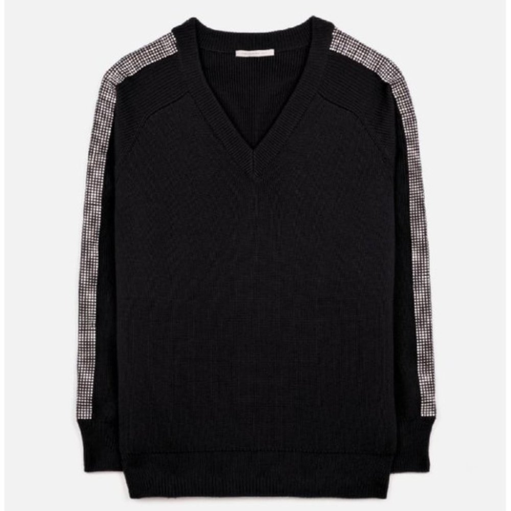 💎Christopher Kane Crystal V-Neck Sweater